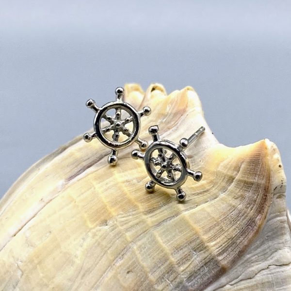Ohrstecker 925 Silber maritim Steuerrad