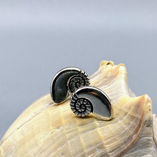 Ohrstecker 925 Silber maritim Muschel Nautilus