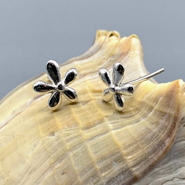 Ohrstecker 925 Silber maritim Blüte glänzend