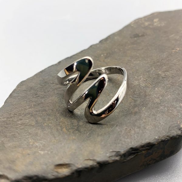 925 zilveren ring, glanzend
