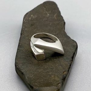 925 zilveren ring, mat / glanzend