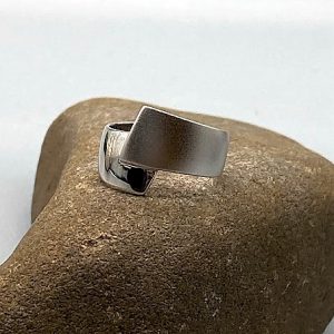 925 zilveren ring, mat / glanzend