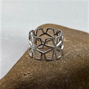 925 zilveren ring, mat / glanzend