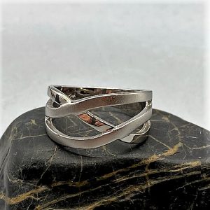 925 zilveren ring, mat / glanzend