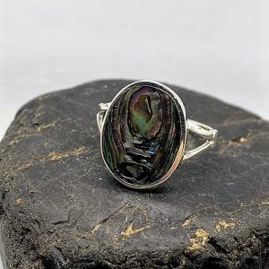 925 Silberring, glänzend mit Pauamuschel