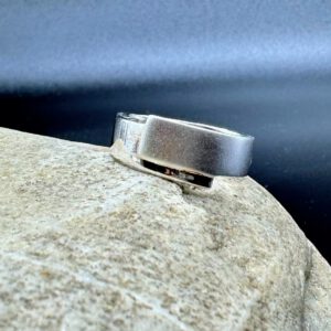 925 Silberring, matt und glänzend