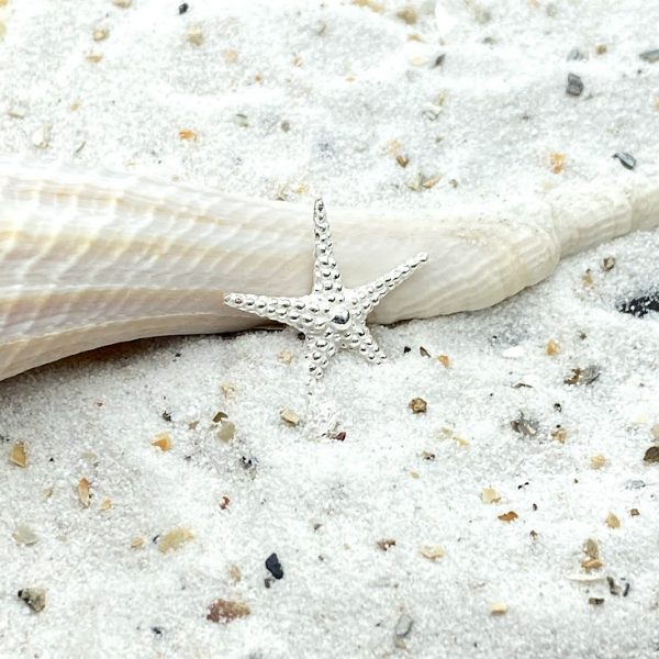 Anhänger 925 Silber maritim Seestern klein weiß