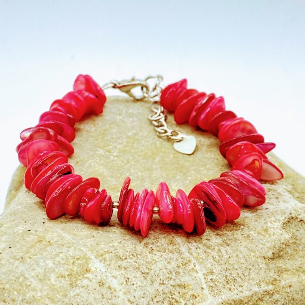 Muschelchipsarmband, verschiedene Farben