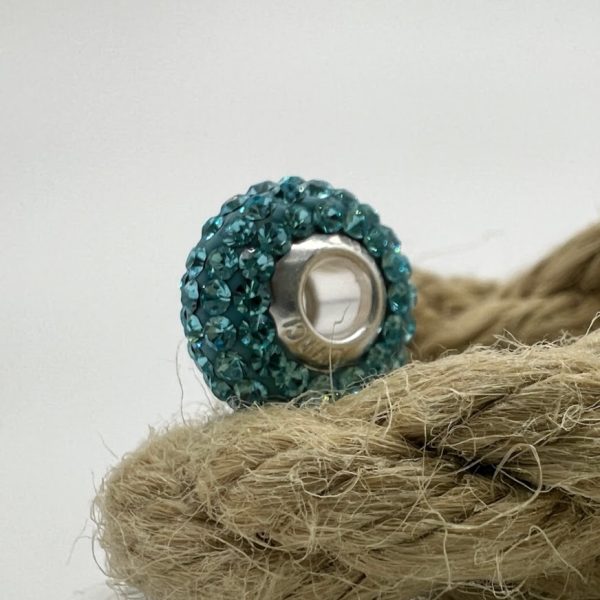 LIVINCI Bead "Meer" 925 Silber mit Kristall, türkis