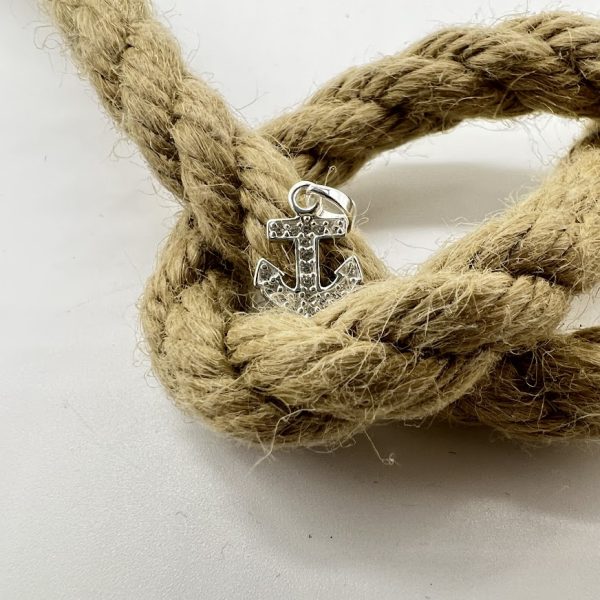 Anhänger 925 Silber mit Zirkonia maritim Anker