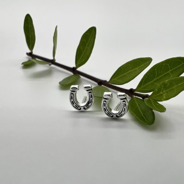 Ohrstecker 925 Silber Hufeisen glänzend