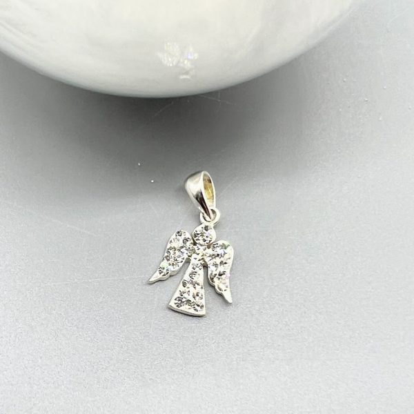 Anhänger 925 Silber Kristall Engel klein Weihnachten