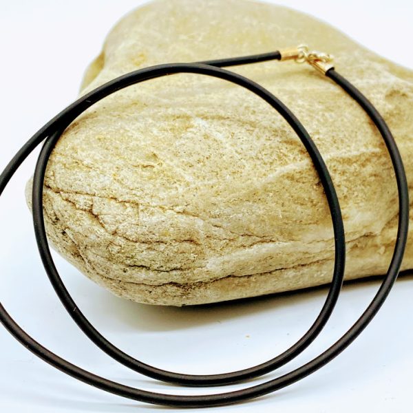Kautschukkette mit 925 Silberverschluss 2 mm