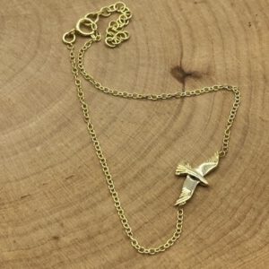 925 Silberarmband Möwe fliegend vergoldet