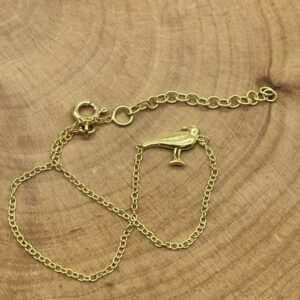 925 Silberarmband Möwe sitzend vergoldet